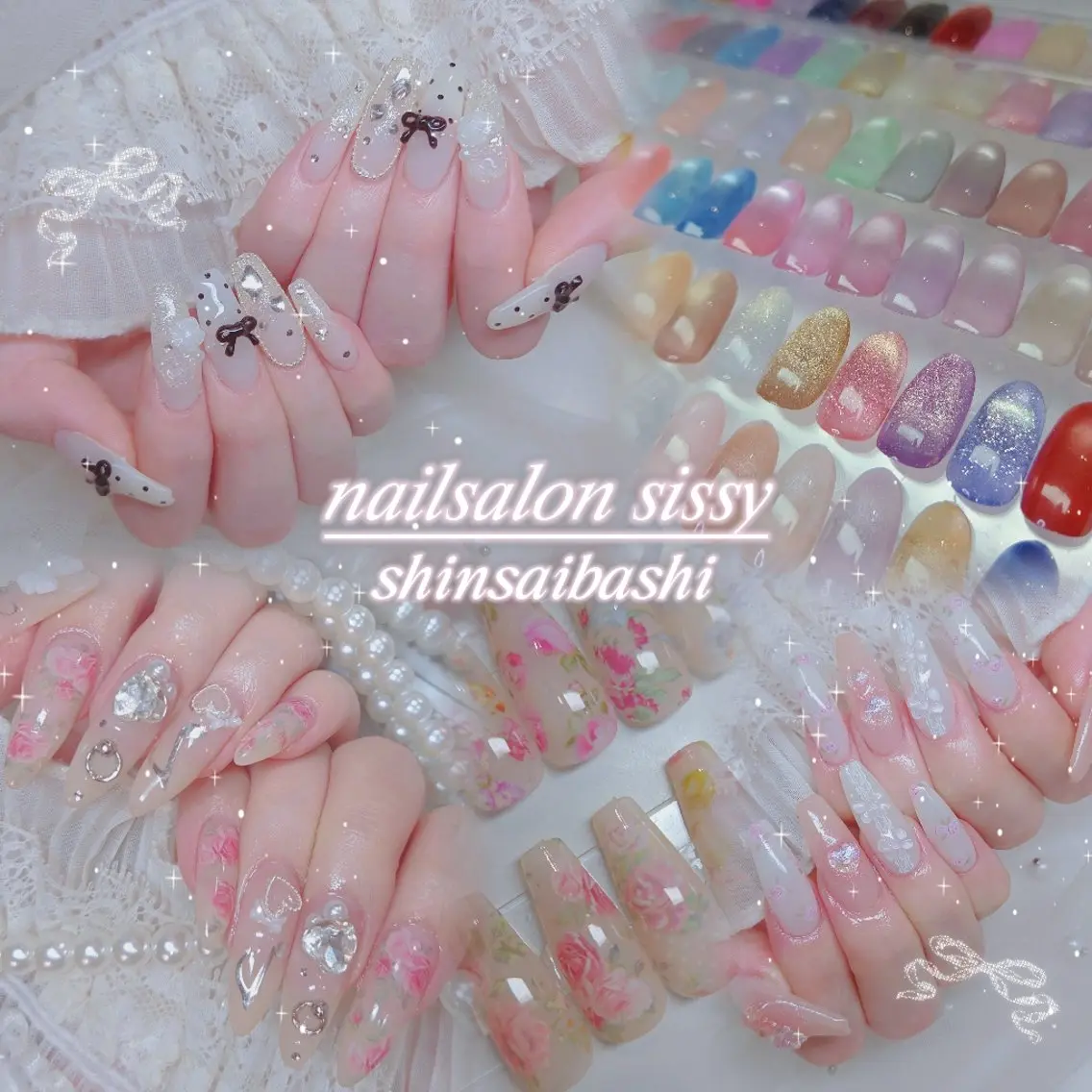 ネイル アートネイル ガーリー ハンドネイル sissy hatsuneのネイルデザイン