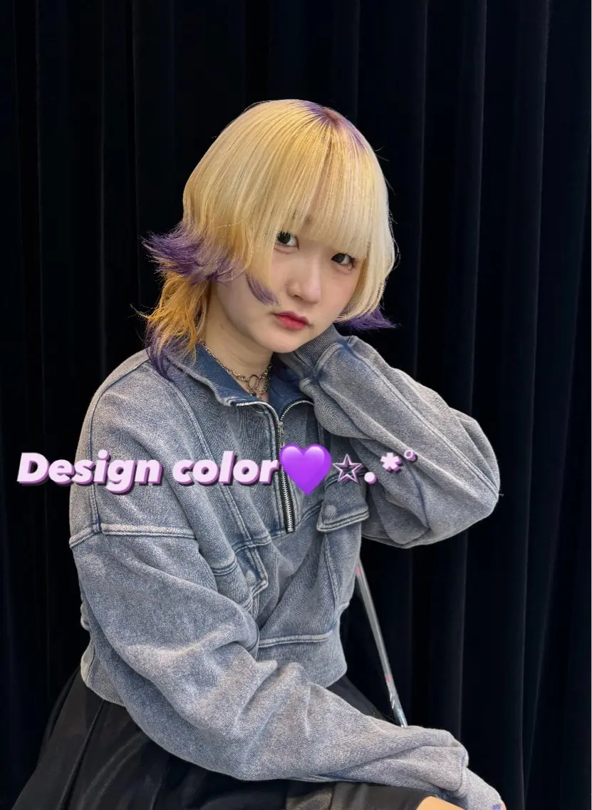 ミディアム カラー デザインカラー ウルフカット 🫧‪Ameri🫧 Emma ecoleのヘアスタイル