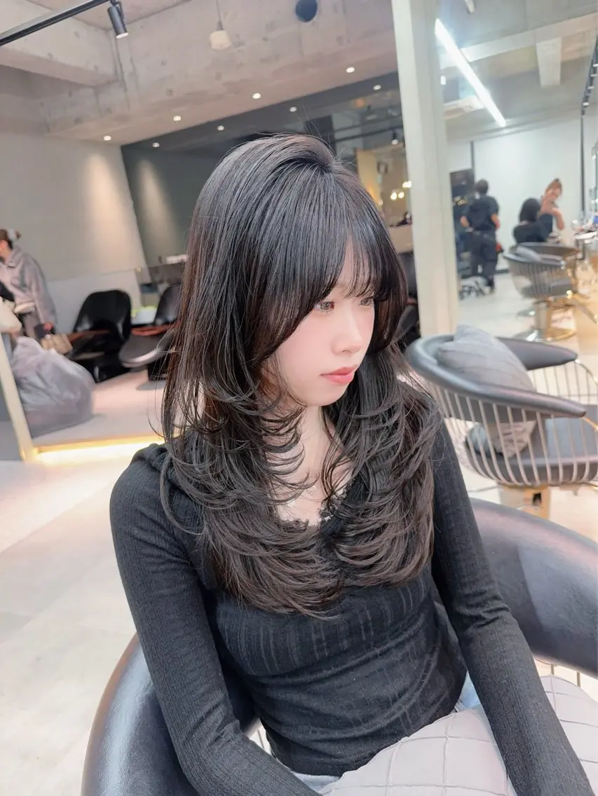 セミロング カラー ヘアアレンジ カット ヘアカラー トリートメント ARIA💎縮毛矯正 ブリーチ💎複雑履歴のヘアスタイル
