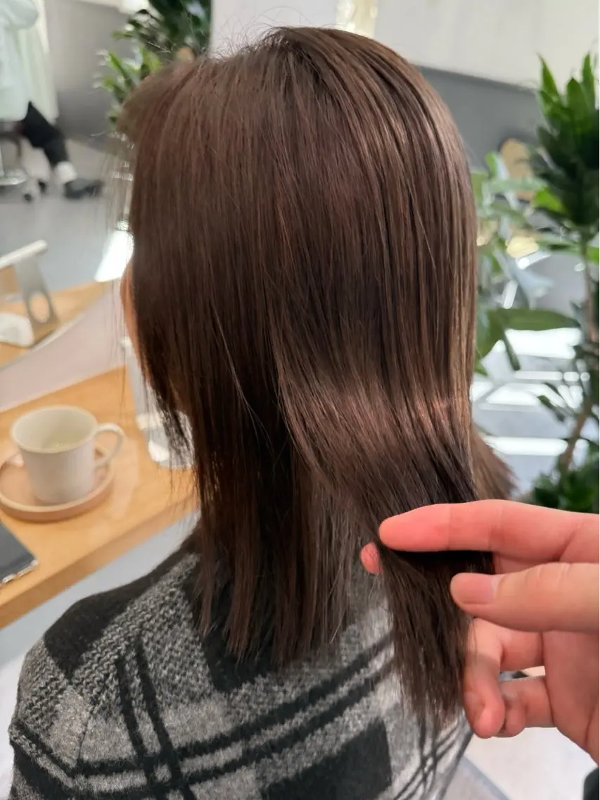 ミディアム カラー ブラウンカラー チョコレートブラウン こもり なおやのヘアスタイル