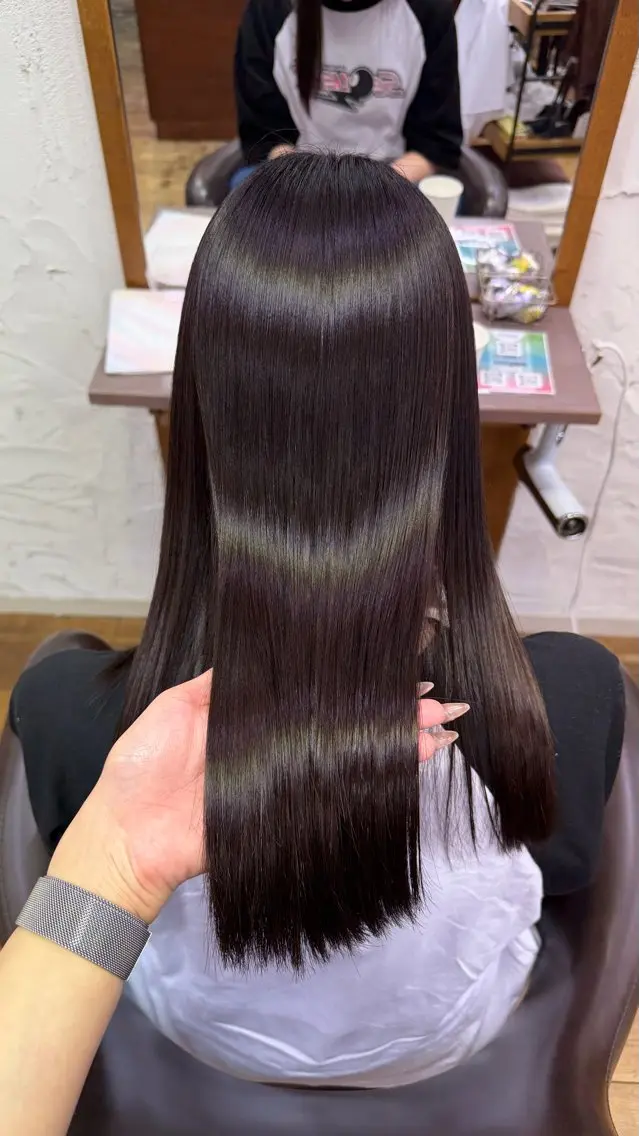 ロング カット 縮毛矯正 ❤︎peqss❤︎ 菅野 杏実のヘアスタイル
