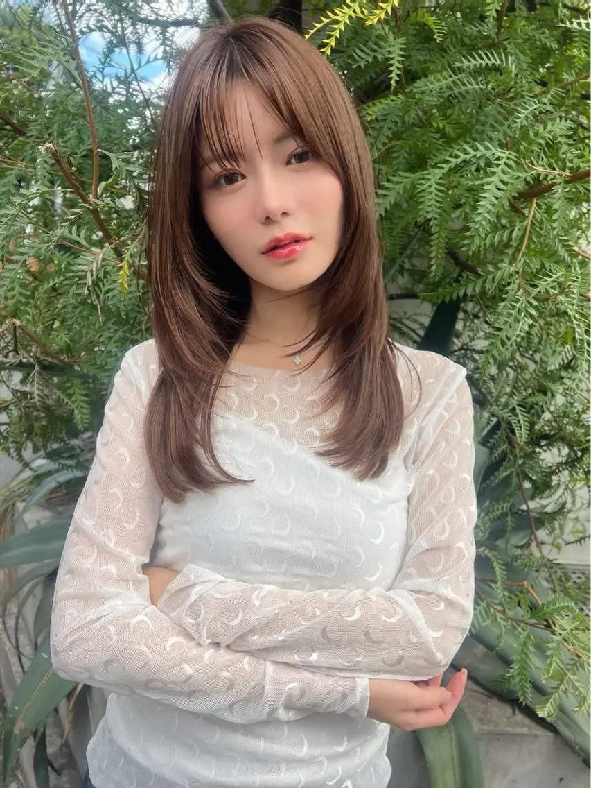 ミディアム カラー パーマ ヘアアレンジ 縮毛矯正 ✂️ボブ/レイヤー /艶カラー🌷喜美花のヘアスタイル