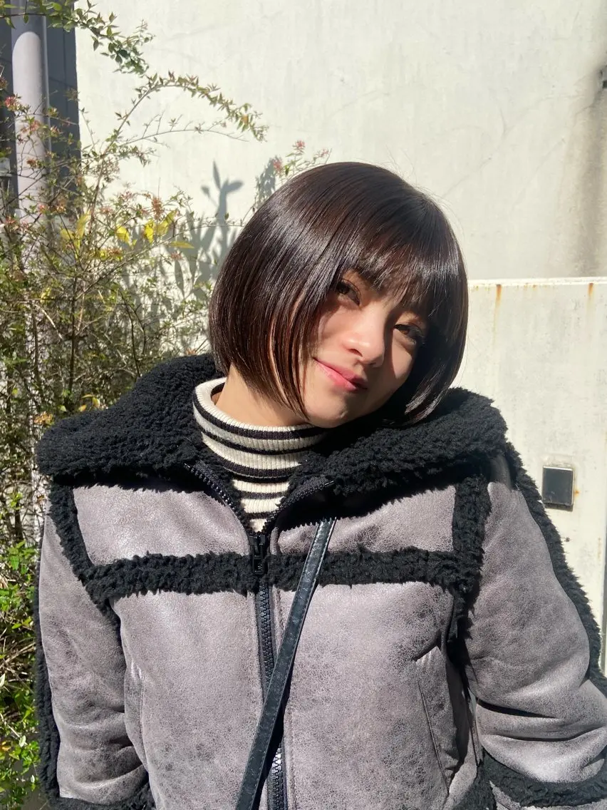 ショート カラー ボブ カット ヘアカラー 🌙Ash中目黒 坪内沙月🌙のヘアスタイル