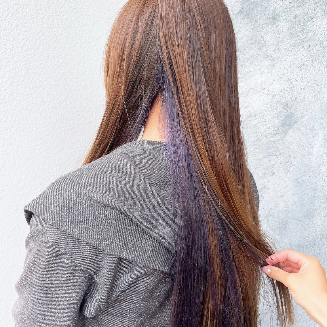 ロング カラー インナーカラー バイオレットカラー ロング たぢ みずほのヘアスタイル