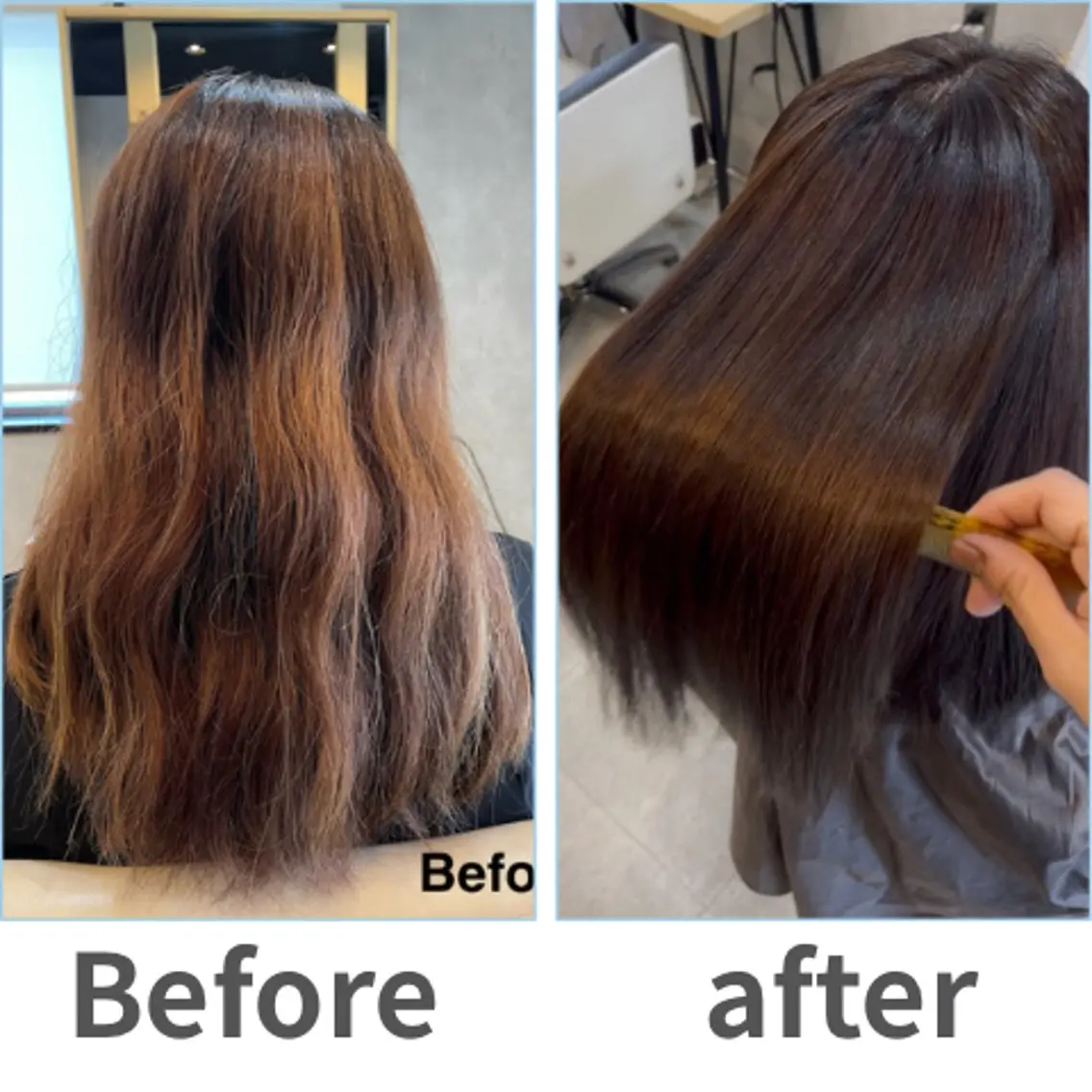 セミロング カット 縮毛矯正 トリートメント 前山 祐佳のヘアスタイル