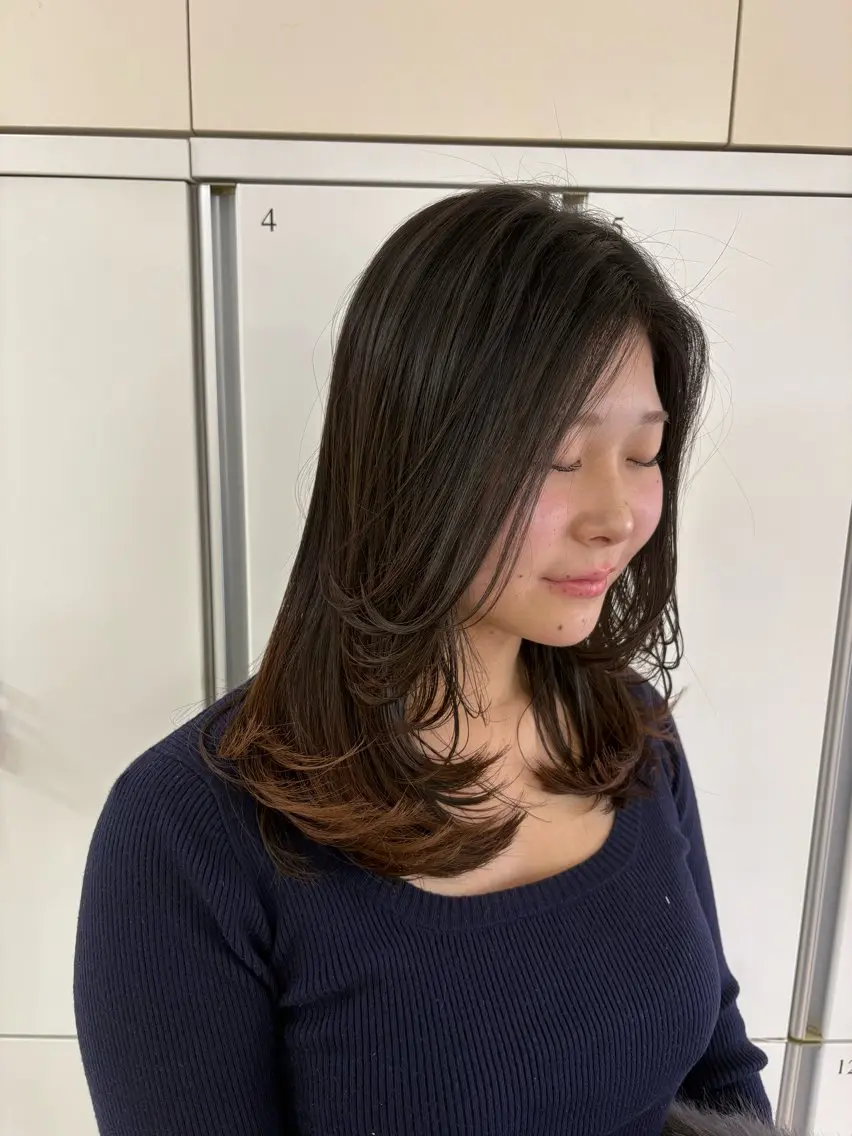 セミロング CREA渋沢 モデル募集🌺アイナのヘアスタイル