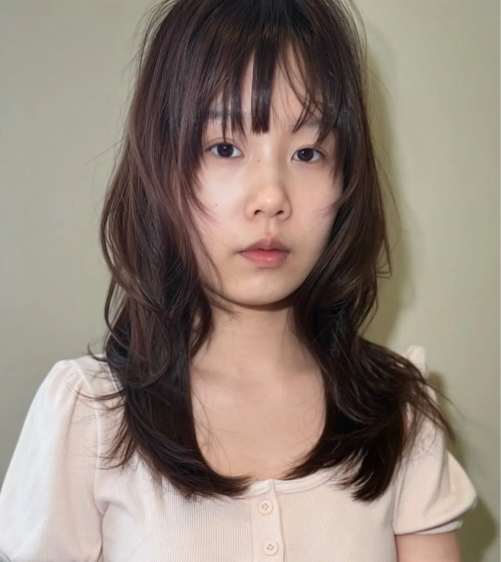 ミディアム 顔周りカット 髪質改善 韓国風ヘア レイヤーカット トリートメント 似合わせ/髪質改善 辻 那美樹のヘアスタイル