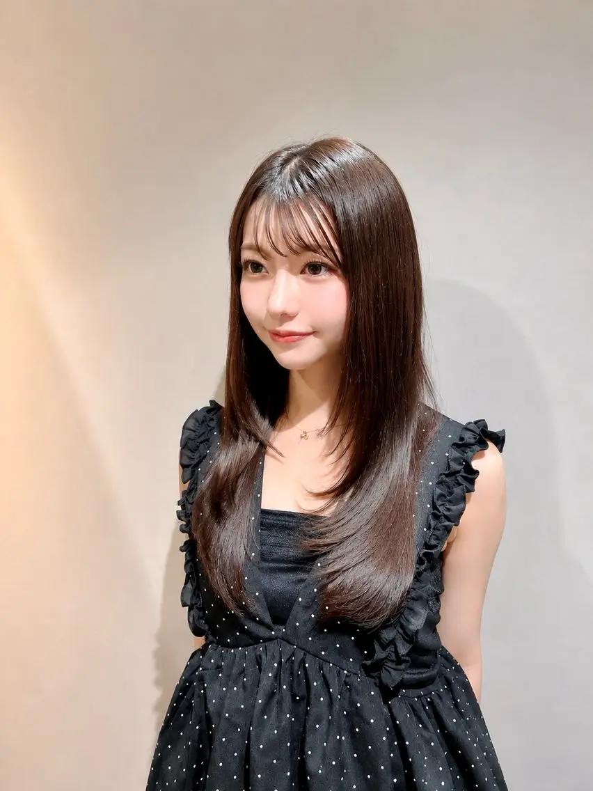 ロング カラー カット ヘアカラー トリートメント kurumi ♡のヘアスタイル