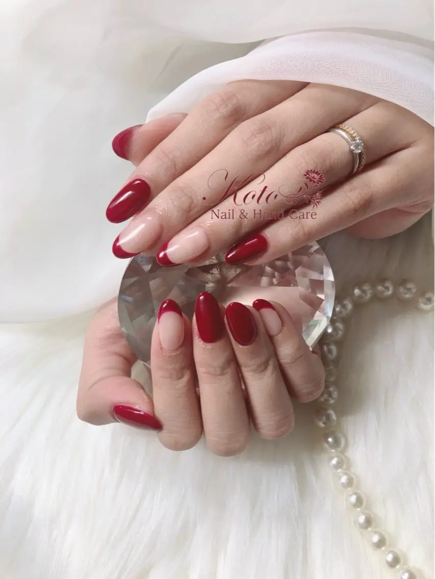 ネイル 長さ出し フレンチネイル ジェルネイル 持ち込み ニュアンスネイル ハンドネイル Nail Salon KOTOのネイルデザイン