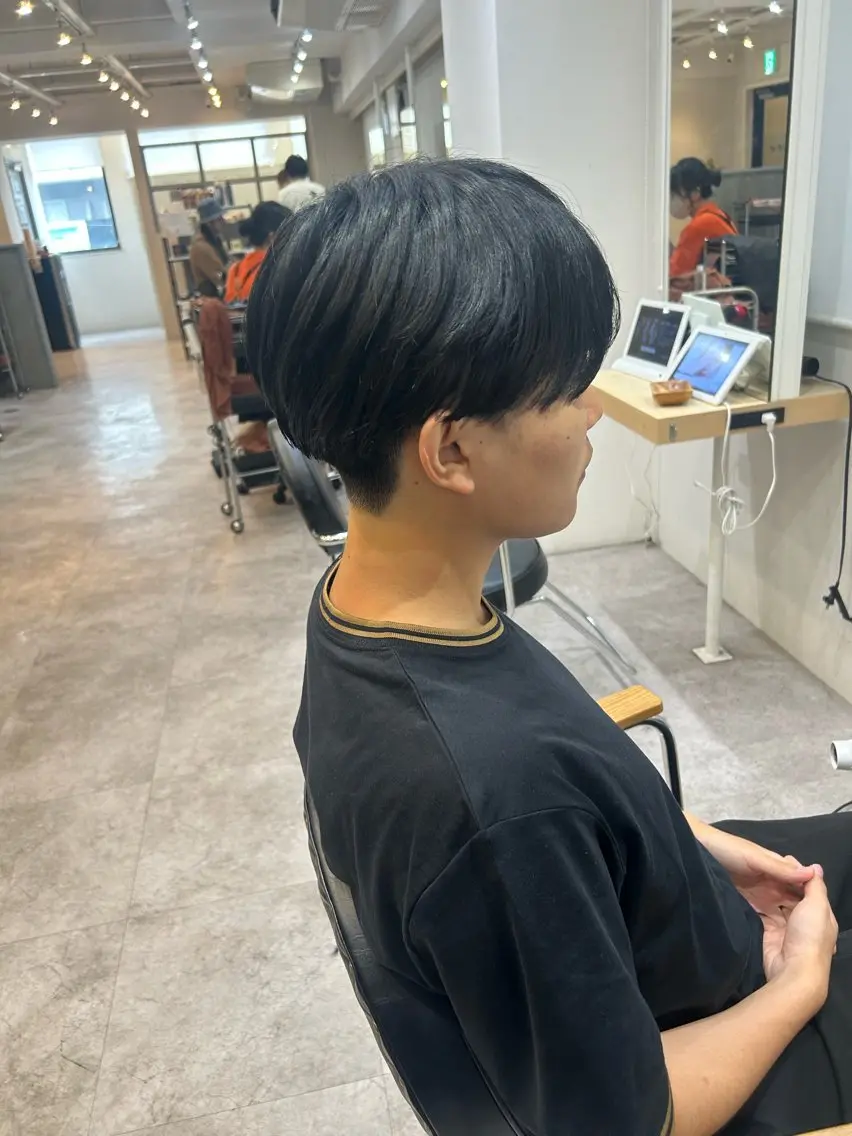 メンズ マッシュ シースルーマッシュ soyon 心斎橋店のヘアスタイル