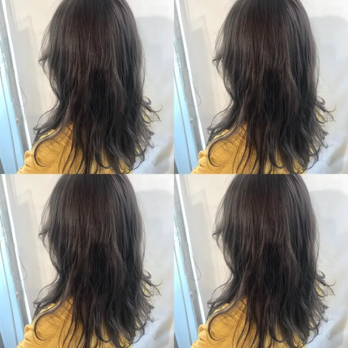 セミロング カラー 小栗 麻衣のヘアスタイル