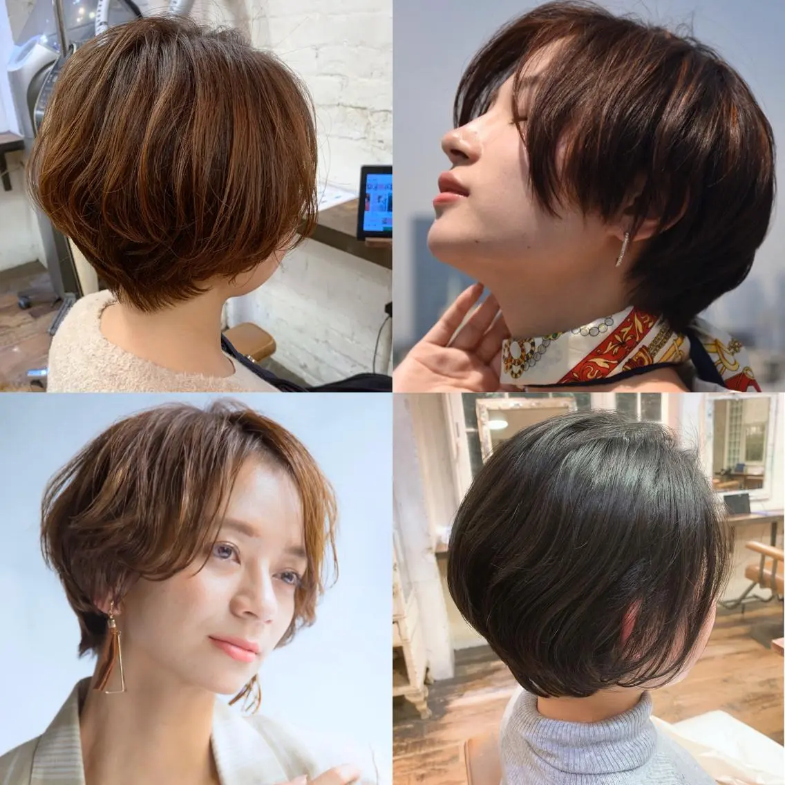 ショート カラー 髪質改善 縮毛矯正/ レイヤー/銀座/本木のヘアスタイル