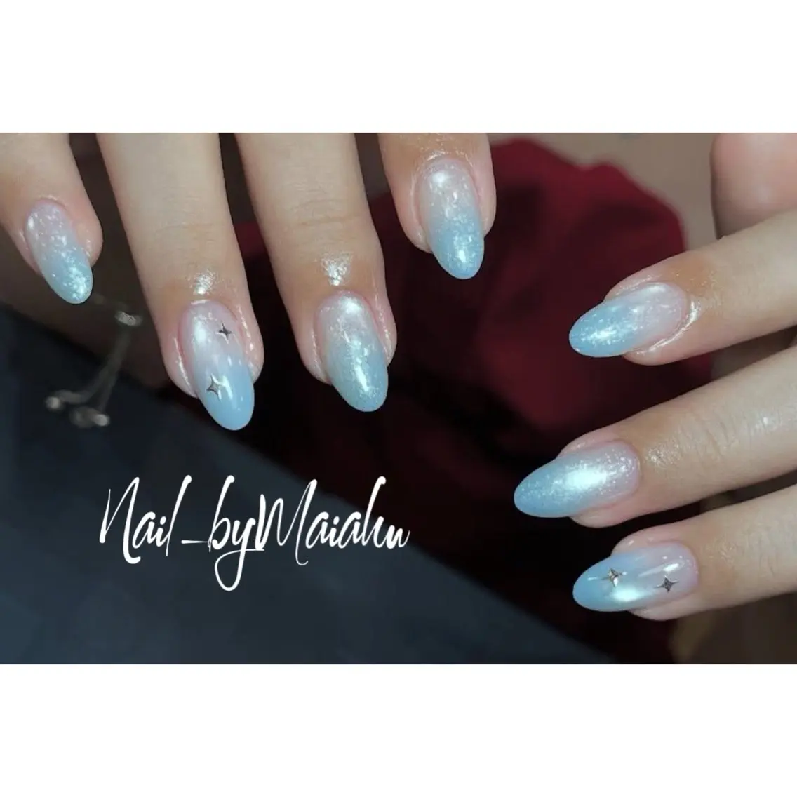 ネイル クリアネイル グラデーション マグネットネイル ⏦Little 𐙚 Nail⏦のネイルデザイン
