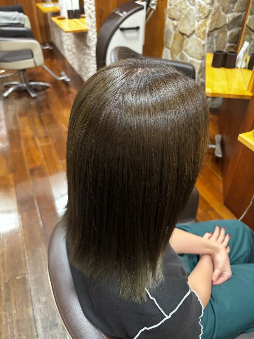 ミディアム カット ヘアカラー トリートメント ボブスタイル/ えぐちりほのヘアスタイル