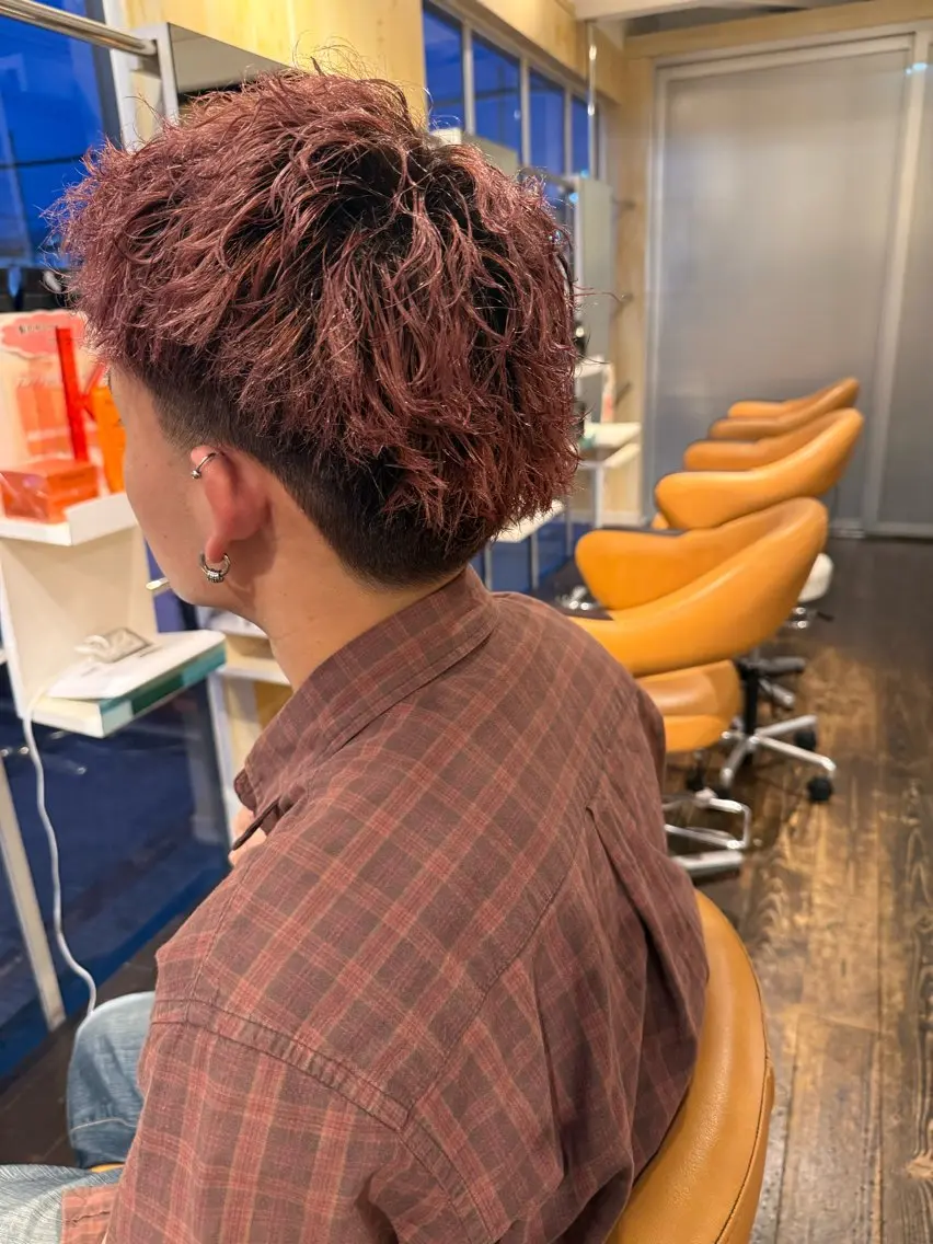 パーマ メンズ 梶田 侑吾のヘアスタイル