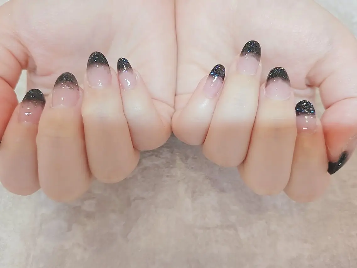 ネイル グラデーション ラメ(グリッター) ハンドネイル ☆CHERIENA  NAIL☆のネイルデザイン