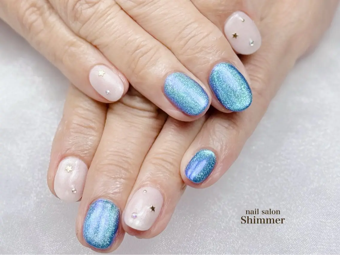 ネイル ハンドネイル Shimmer Risaのネイルデザイン