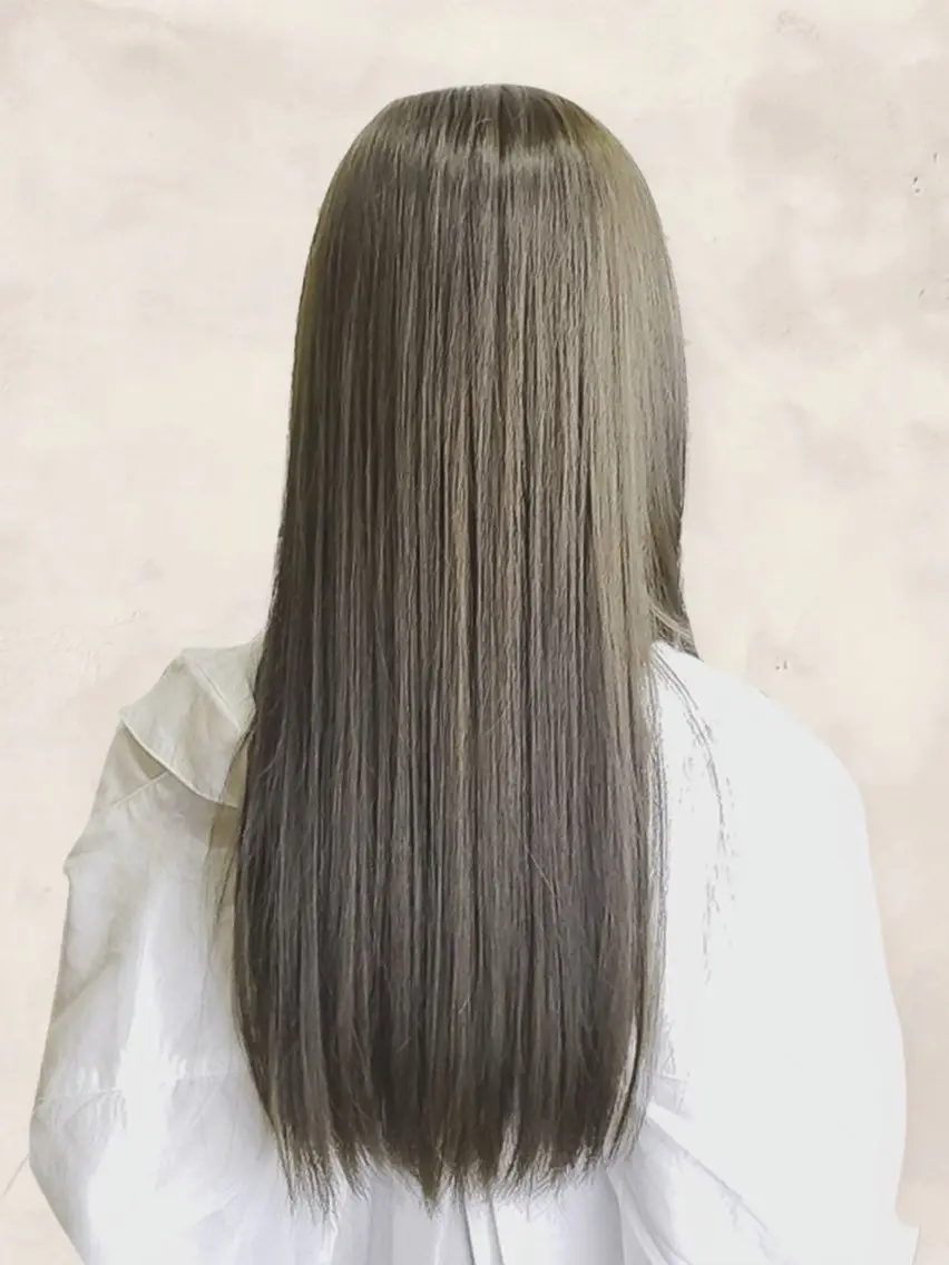 ロング カット 縮毛矯正 最小ダメージ縮毛矯正 /暖色カラー/Rieのヘアスタイル