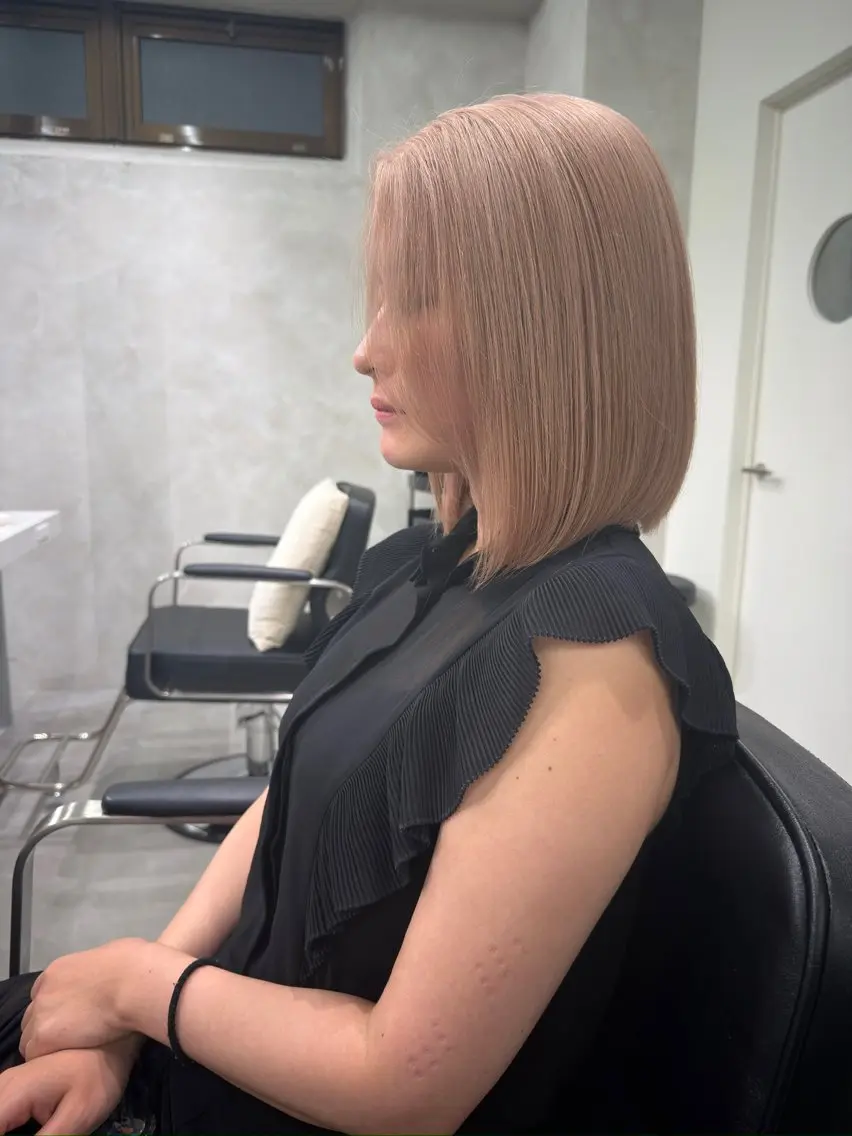 ミディアム 髪質改善 トリートメント ヘアカラー 髪質改善/艶カラー/ 縮毛矯正/松永雄樹のヘアスタイル