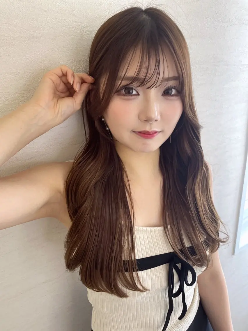 ロング カラー ベージュカラー ブリーチ ダブルカラー グレージュ ミルクティーベージュ 髪質改善美容師 個室サロン白金厚哉のヘアスタイル