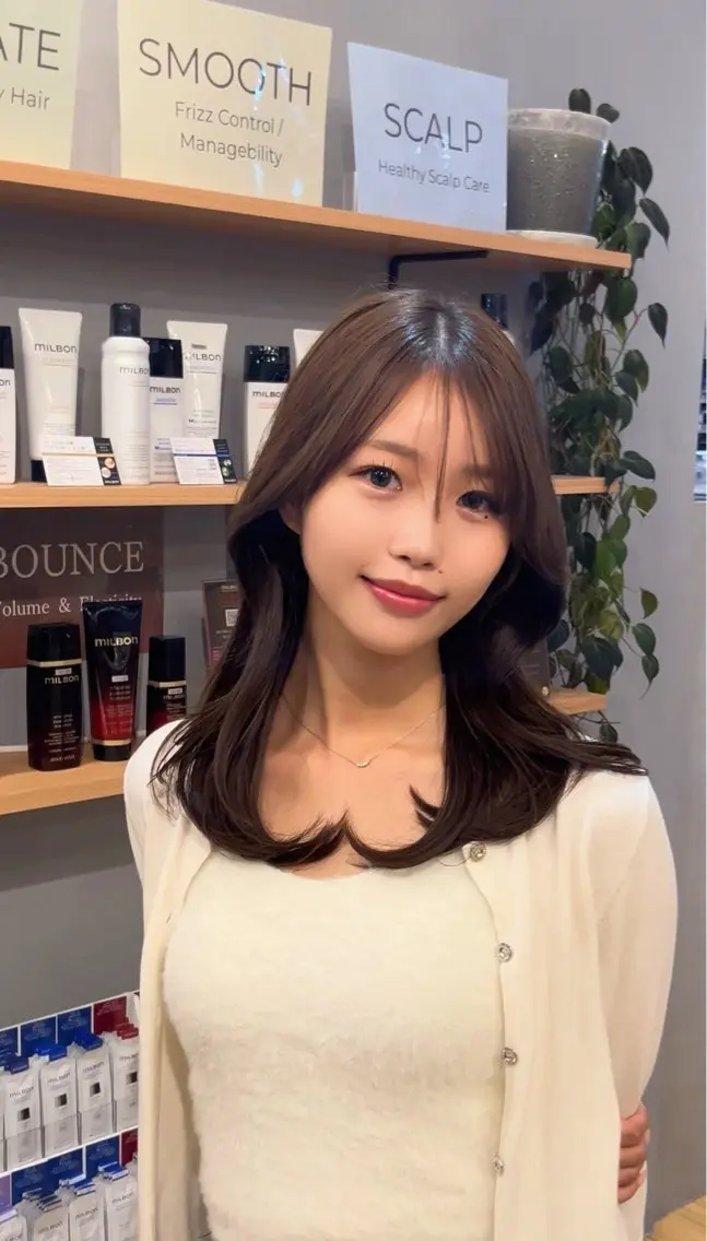 ミディアム 長谷川 将斗のヘアスタイル