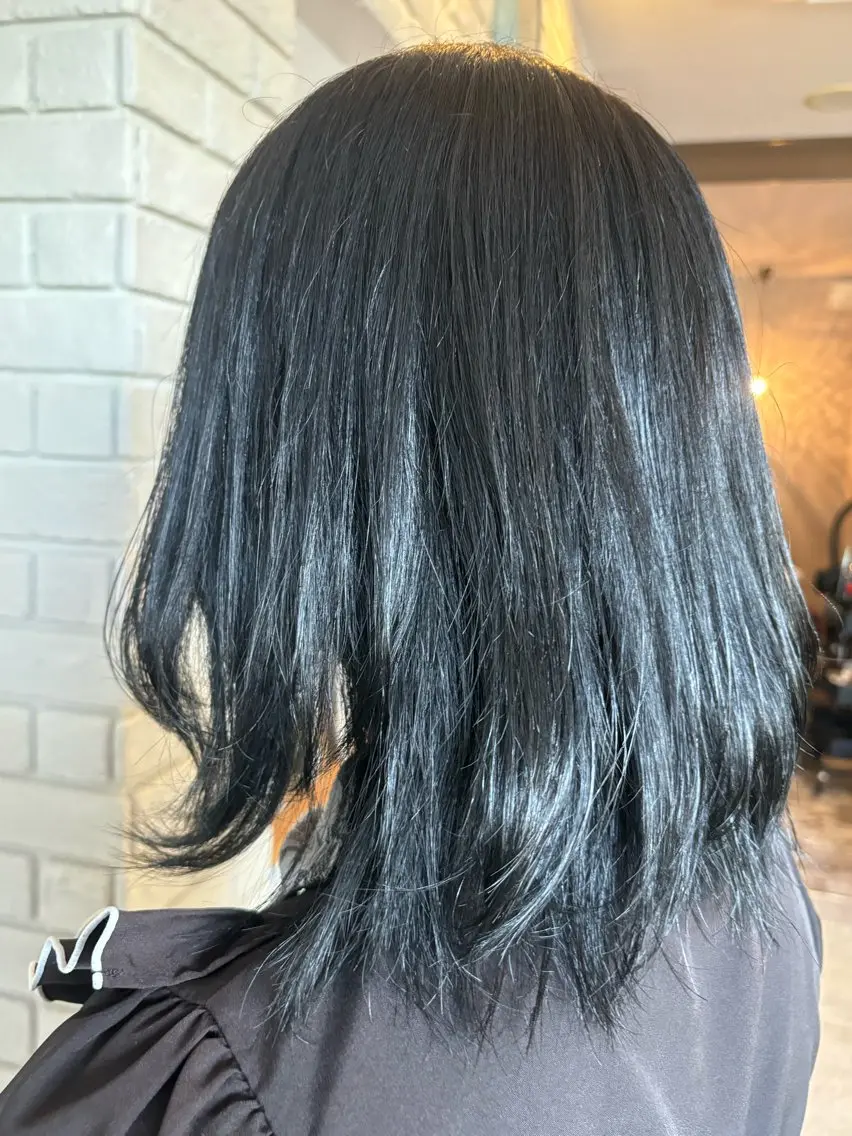 ミディアム カラー ヘアカラー 菊池 愛のヘアスタイル