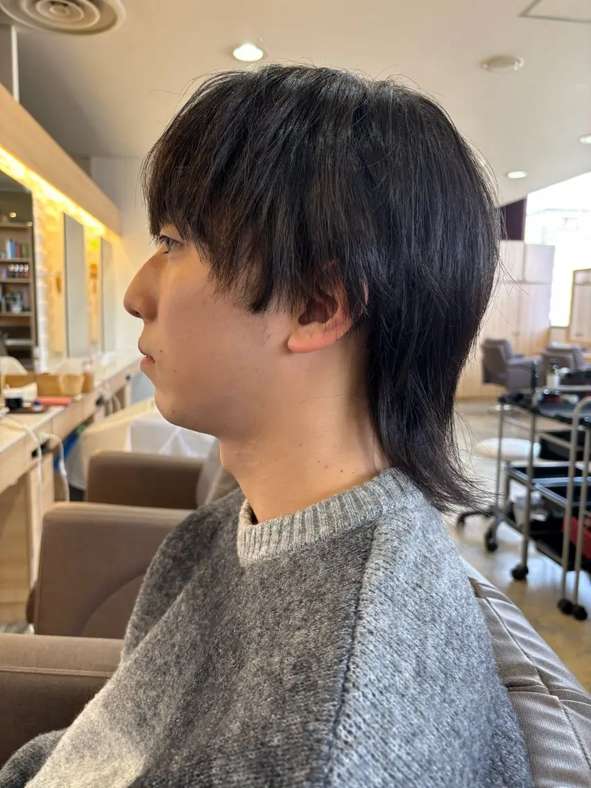 メンズ メンズウルフカット ウルフカット 本堂 悠斗のヘアスタイル