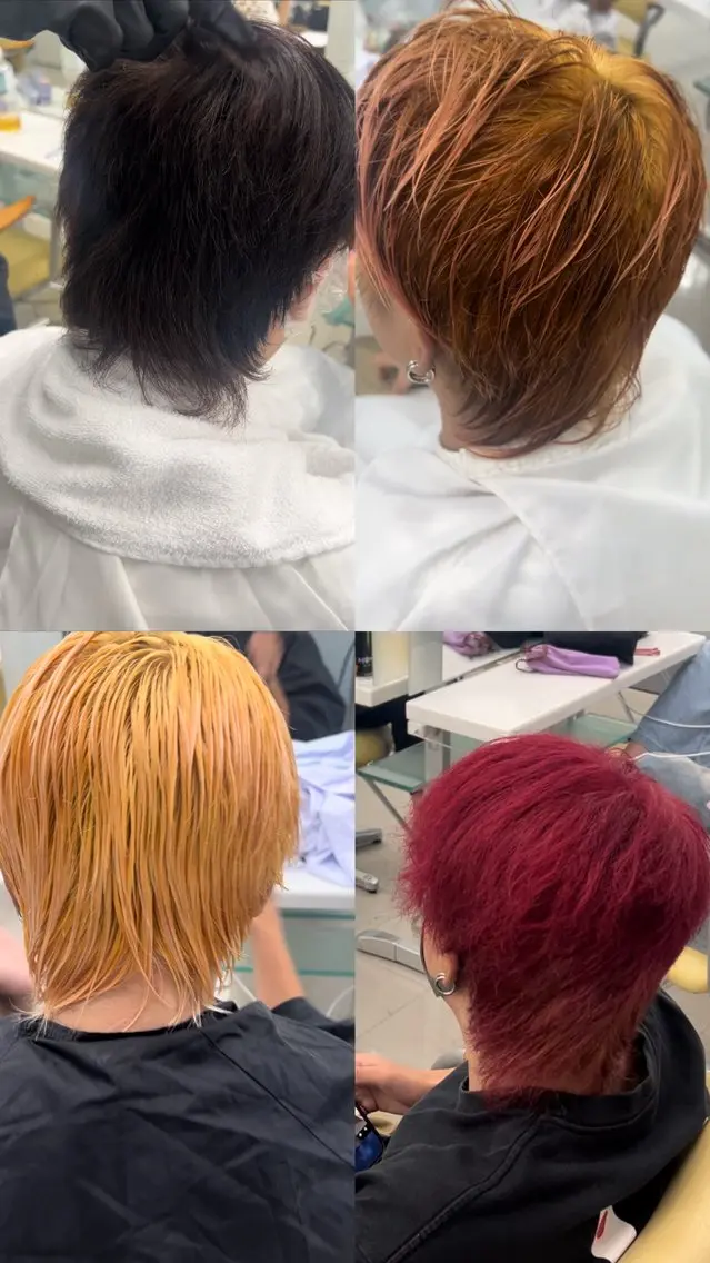 ショート カラー メンズ ヘアカラー 💎Dia/響🌍 メンズカット/カラーのヘアスタイル