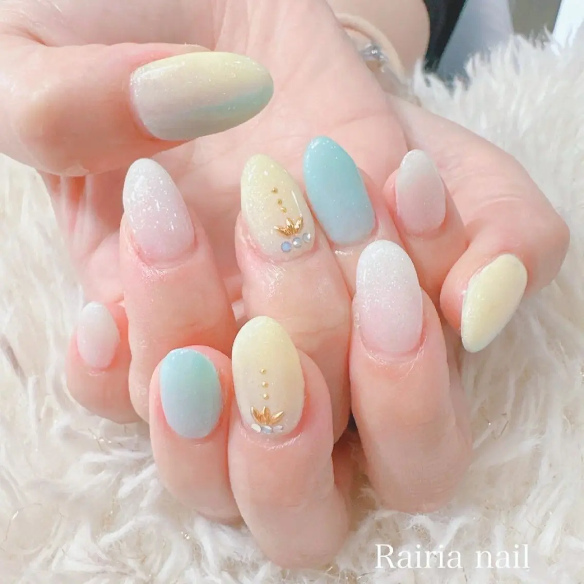 ネイル ジェルネイル パラジェル パステルネイル ハンドネイル Rairia_ Fuukaのネイルデザイン