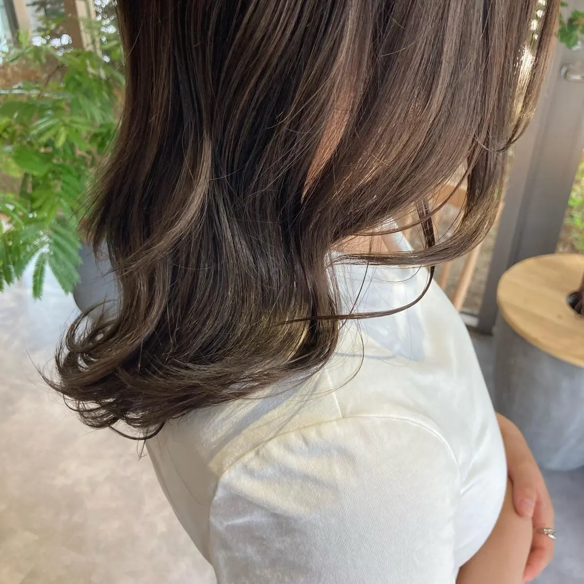 ミディアム カラー ベージュカラー たかはし まいのヘアスタイル