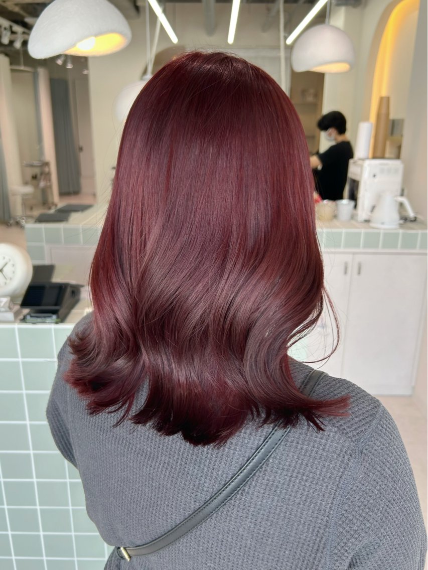 ミディアム カット ヘアカラー newi広島/ akiのヘアスタイル