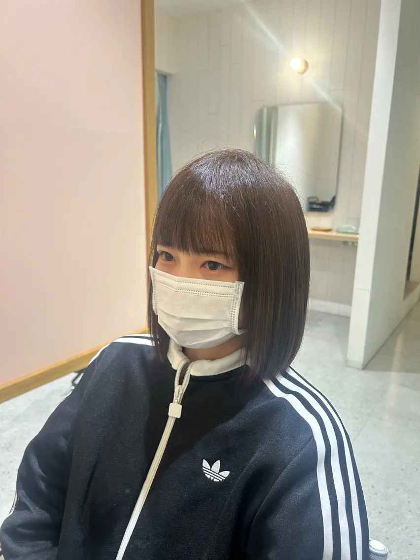 ミディアム ボブ 髪質改善 カット ヘアカラー トリートメント ショート✂︎ボブ/ /小駒杏花のヘアスタイル