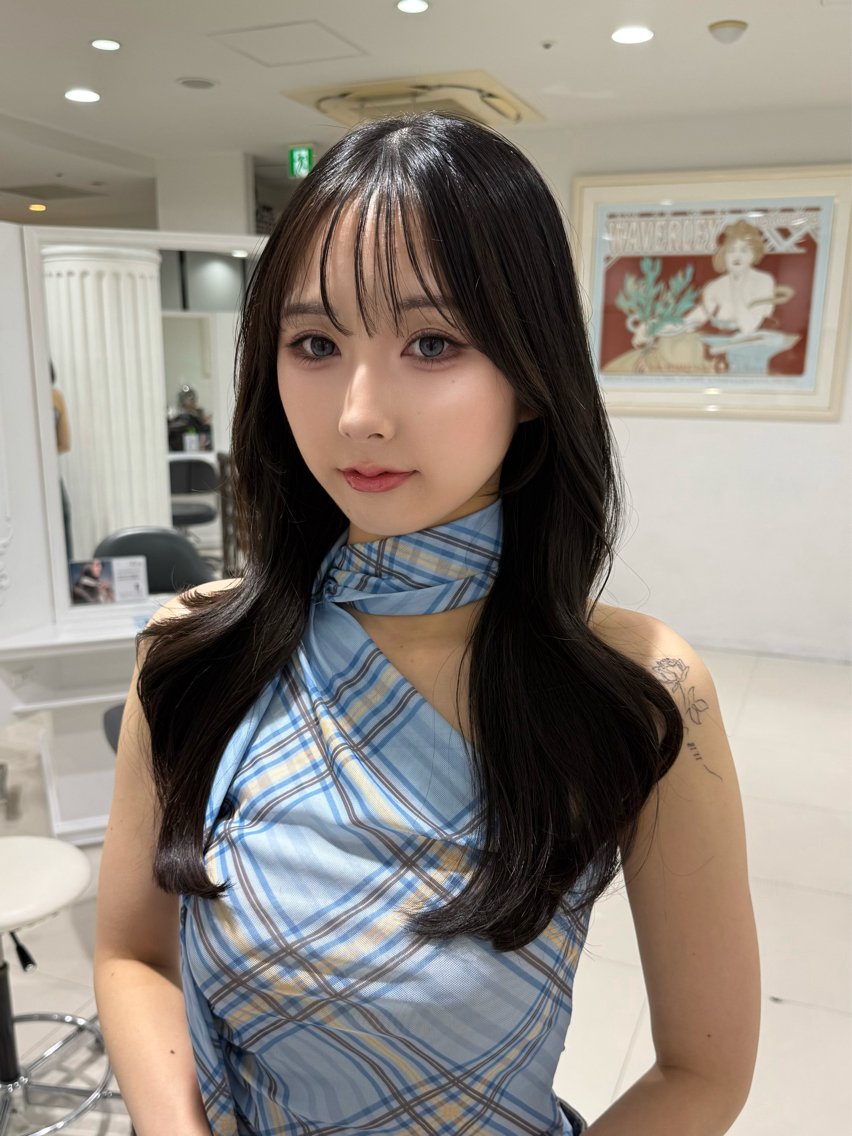 ロング 韓国風ヘア レイヤーカット 中村 日南のヘアスタイル