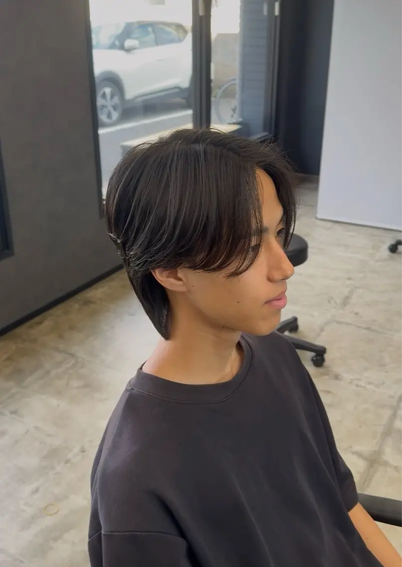 ミディアム ミディアムパーマ 千葉 優斗のヘアスタイル