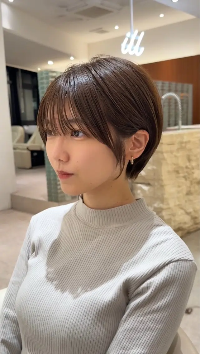 ミディアム カラー 切りっぱなしボブ ショートボブ ボブレイヤー 透明感カラー ボブ カット ヘアカラー トリートメント 【渋谷】ボブ・ レイヤーボブ特化✂︎のヘアスタイル