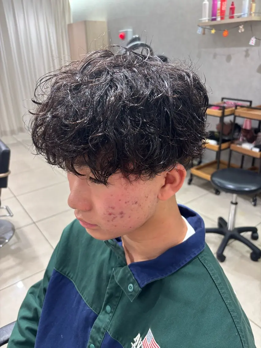 ショート パーマ メンズ カット パーマ メンズ比率エリア No.1/林慶太のヘアスタイル