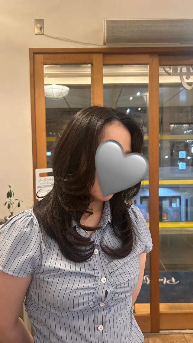 セミロング カット トリートメント 🦋韓国風レイヤー 🦋AYANE⁎⁺˳のヘアスタイル