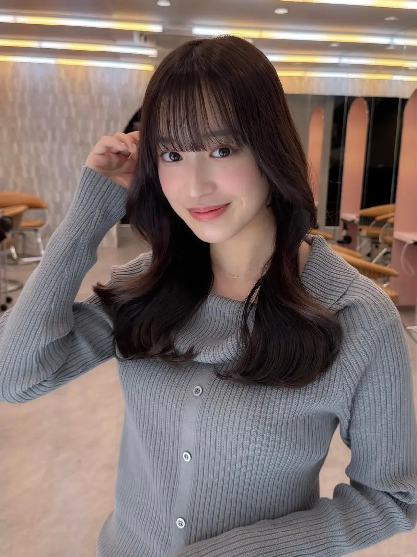 🇰🇷韓国風カットカラー✨【🤍💍美髪革命💍🤍3stepトリートメント+カット+低ダメージカラー🌈の写真