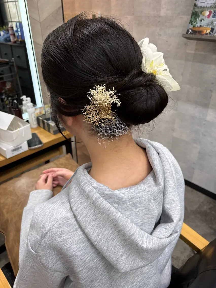 セミロング ヘアアレンジ 卒業式のヘアスタイル ヘアセット SHANTi 飯塚 ヘアセット/髪質改善のヘアスタイル