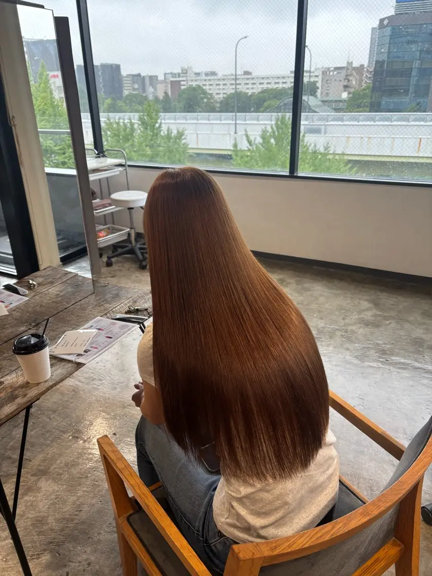 ロング カラー ベージュカラー ブリーチ ブラウンカラー ダブルカラー グレージュ ヘアカラー トリートメント ハイトーン/デザイン /ヘアメ/Meiのヘアスタイル