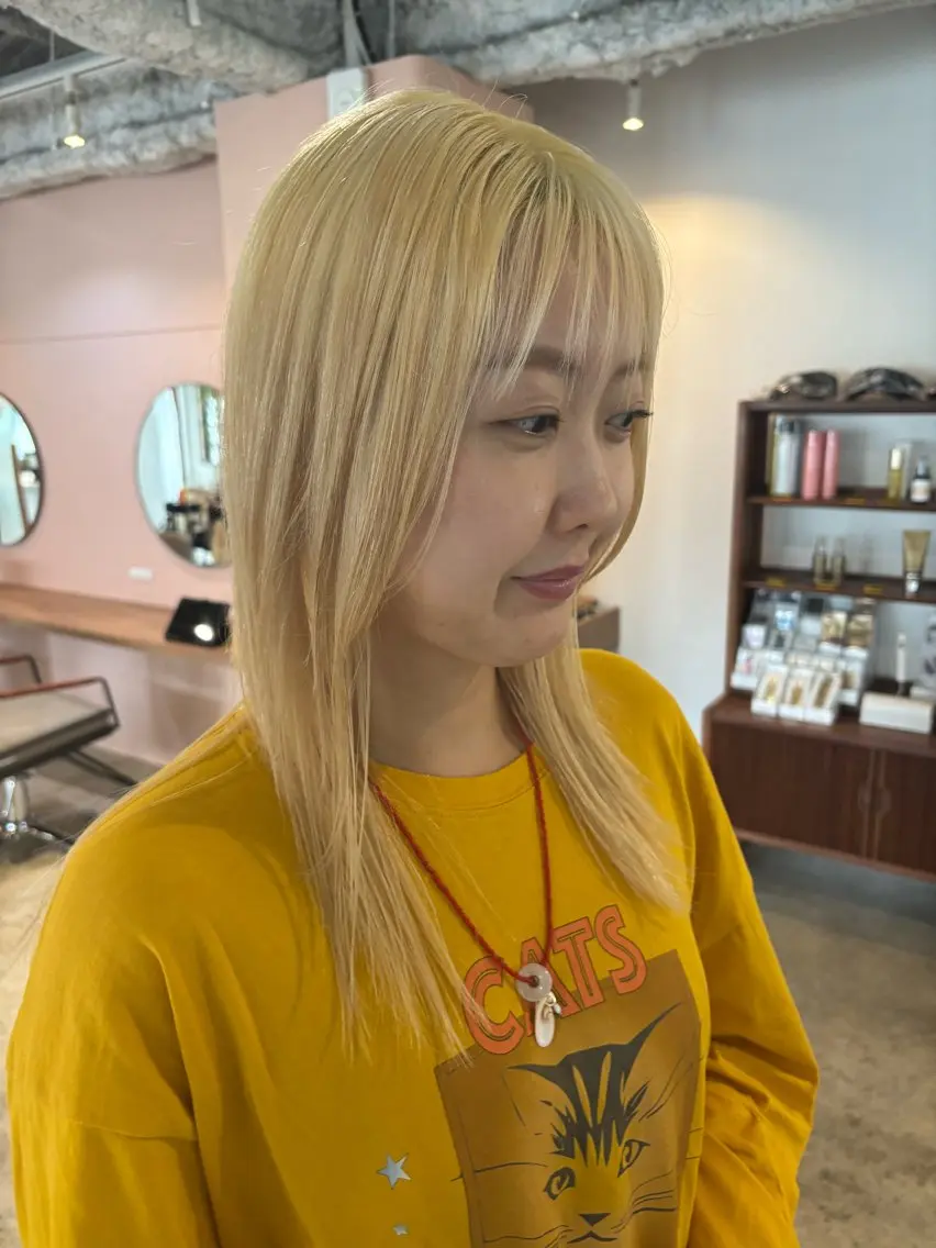 セミロング カラー ヘアカラー トリートメント Hayashi Shioriのヘアスタイル