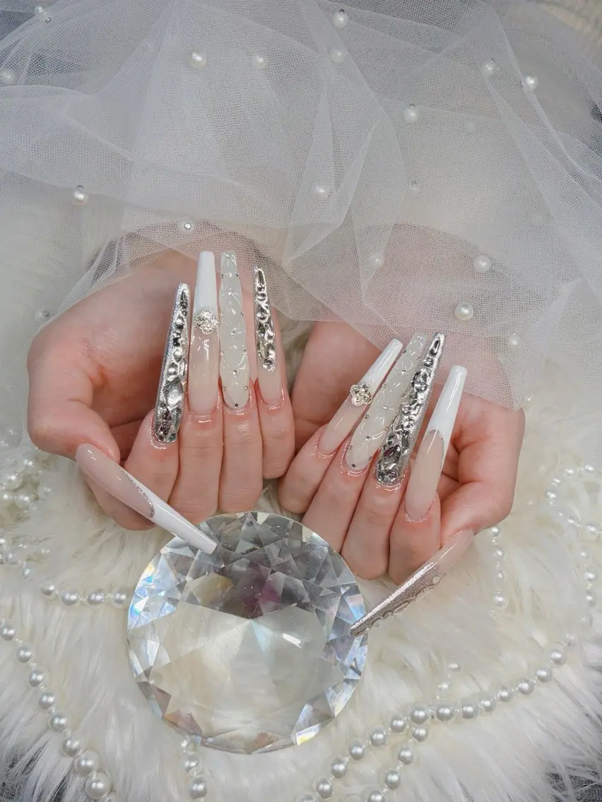 ネイル アートネイル オーロラネイル チークネイル 長さ出し フットネイル Chan nailsのネイルデザイン