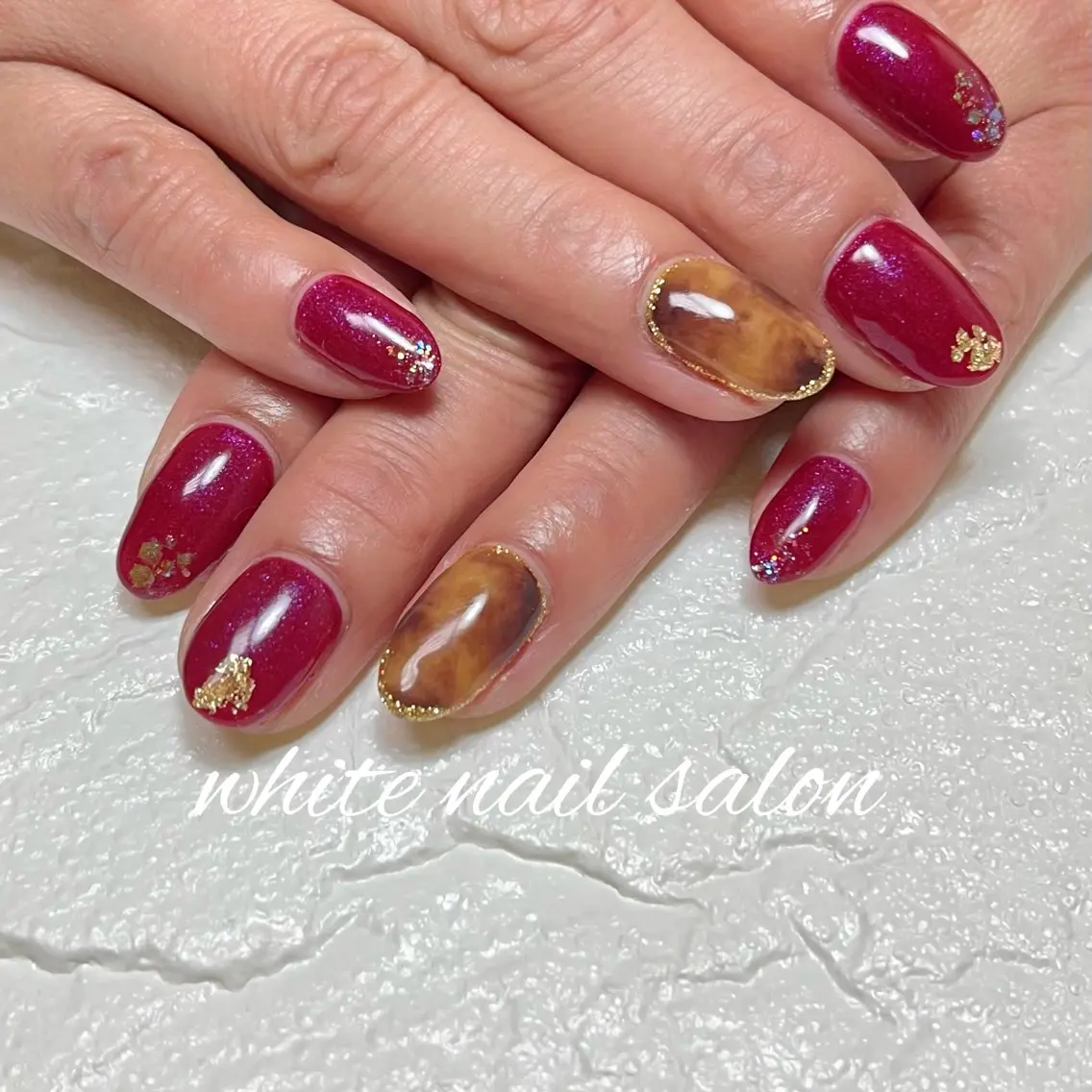 ネイル ラメ(グリッター) ハンドネイル white nail salonのネイルデザイン