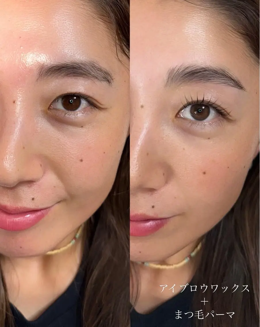 【SETメニュー】垢抜け⭕️上まつ毛パーマ+アイブロウwaxスタイリングの写真