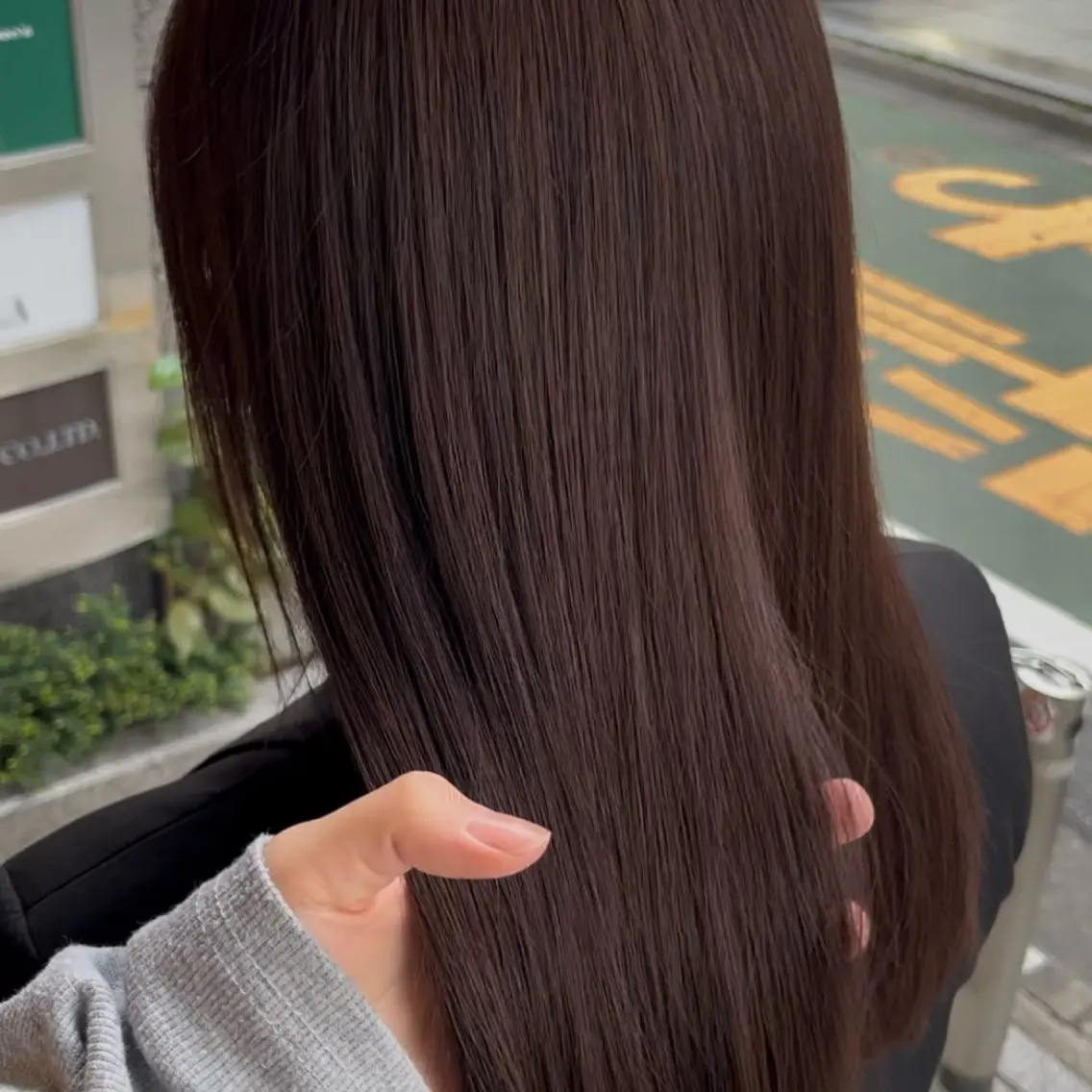 セミロング 縮毛矯正 ヘアカラー トリートメント Hana🌷/ 透明感/艶髪/表参道のヘアスタイル
