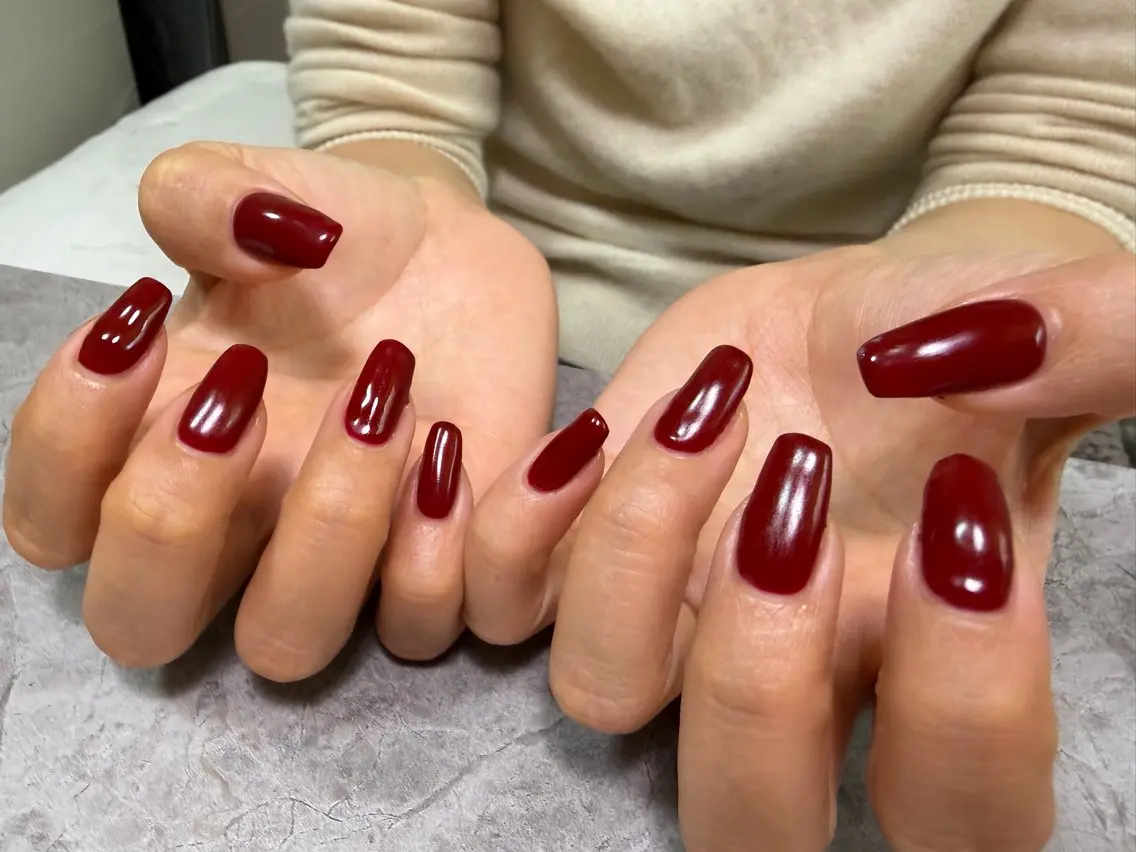 チップでの長さ出し10本ワンカラーの写真
