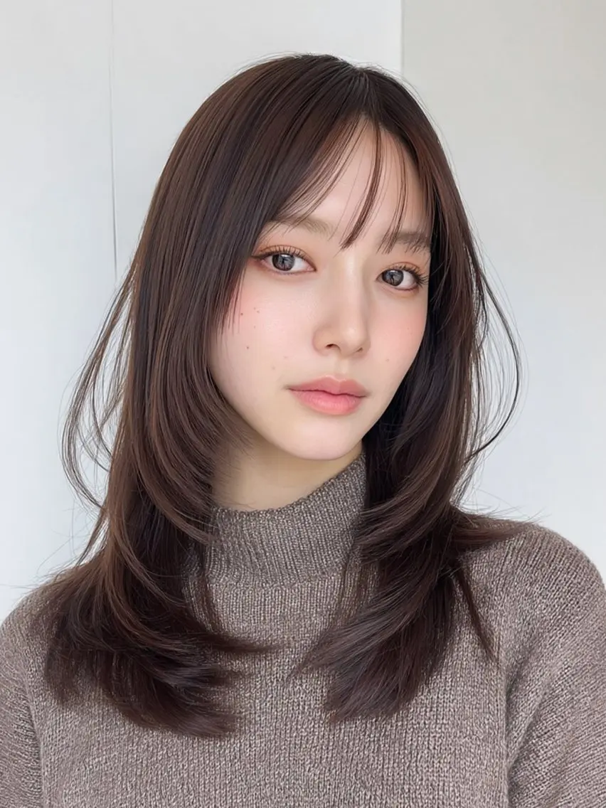 本日予約不可。ロングスタイルのレイヤーカット限定の写真