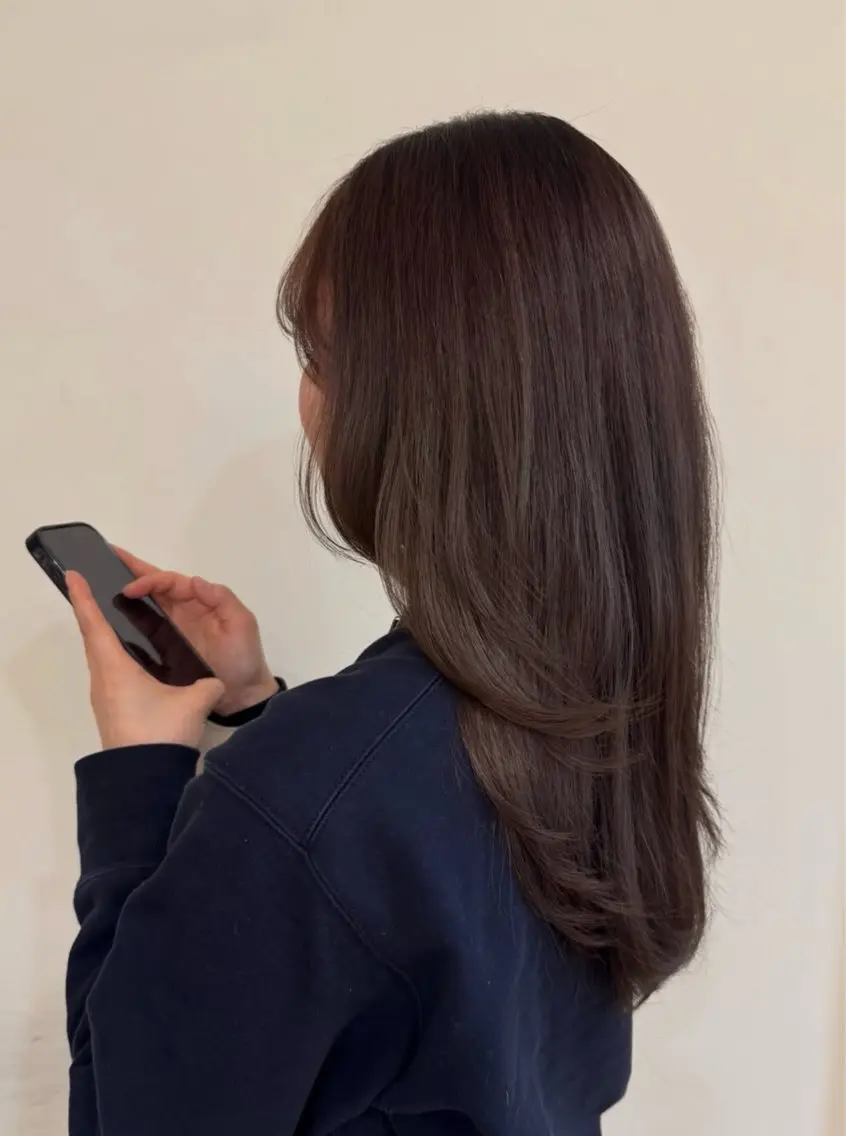 ロング カラー レイヤーカット カット 川崎/ 彩花‎‎ᰔᩚのヘアスタイル