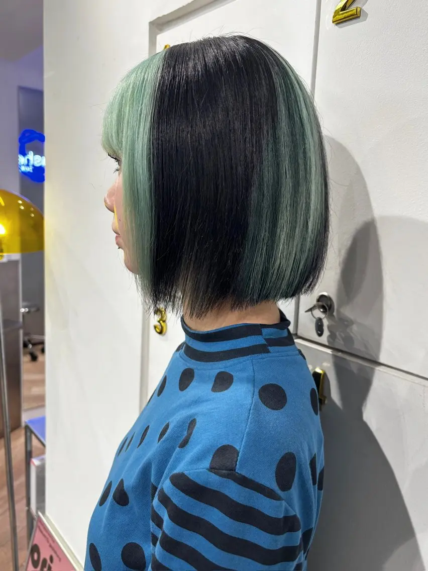 ミディアム ヘアカラー ブリーチ透明感カラー 🍀mizuki🍀のヘアスタイル