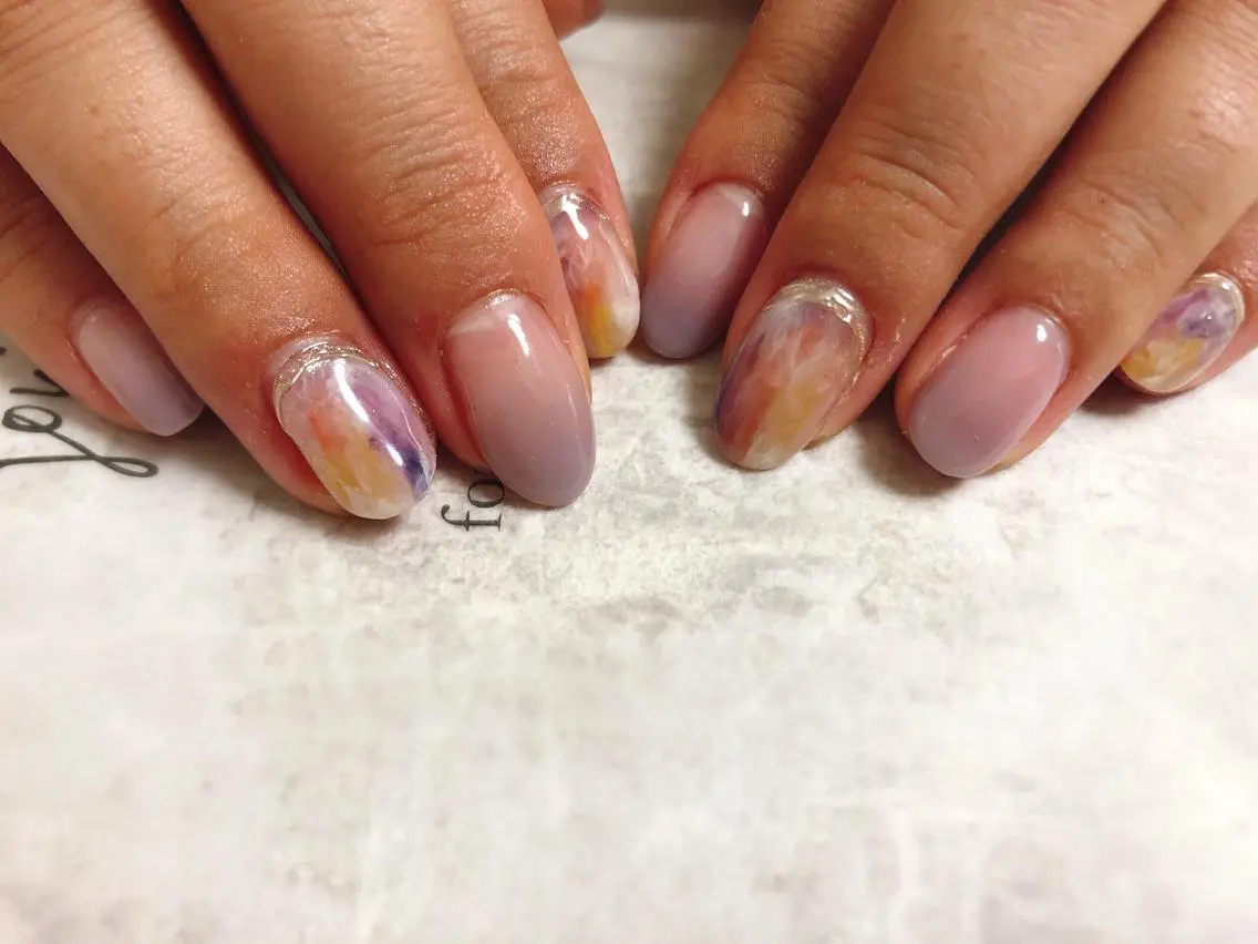 ネイル 大理石ネイル(マーブル) kiki nail &brow二子玉川のネイルデザイン